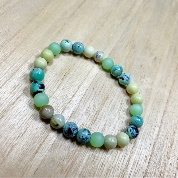 Jasper - Turquoise and Sea Glass Chakra Bracelet - Picture 9 of 9